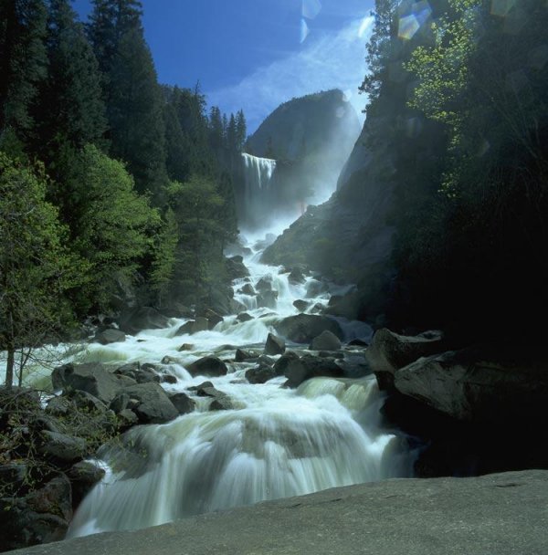 Merced River and Vernal Fall, Yosemite, California