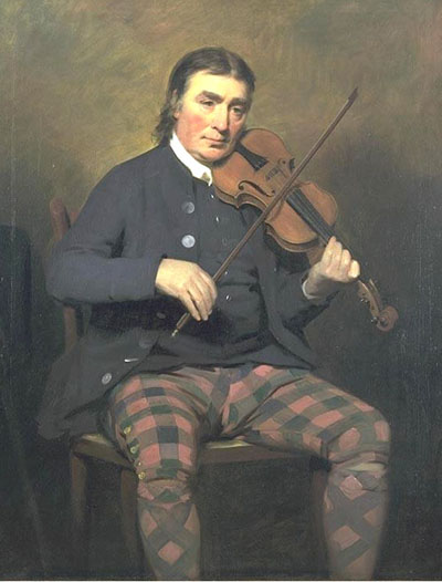 Portrait of the fiddler Niel Gow.