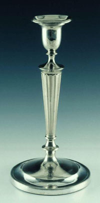 Photograph of silver candlestick.