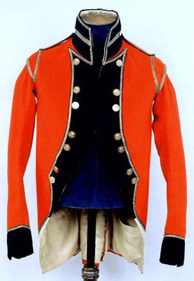 Photograph of officer's red jacket.