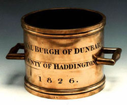 Photograph of gallon measure from Dunbar.