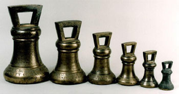 Photograph of set of weights from Dunbar.