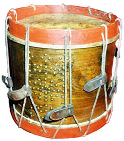 Photograph of Irvine town drum.