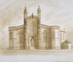 Thumbnail drawing of Gothick church.