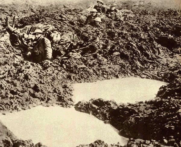 Private Reginald Le Brun at Passchendaele in Nov 1917