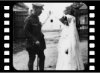 British officer talking to a young French girl, France, during World War I