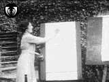 Still from an open-air lecture about the dangers of drink
