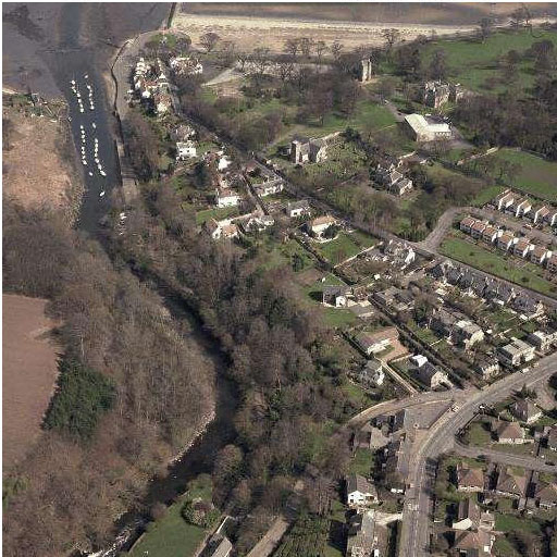 Aerial photograph of Cramond.