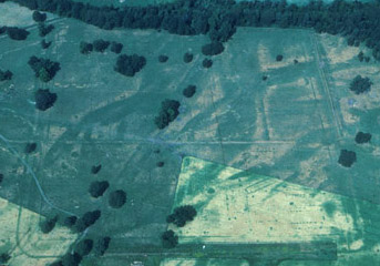 Aerial photograph of the fortress at Inchtuthil.
