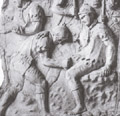 Thumbnail photograph of first aid, from Trajan's Column.