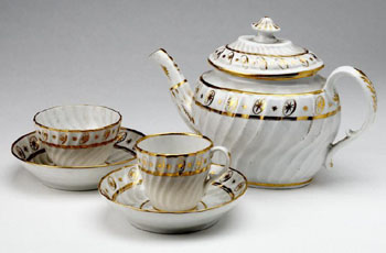 Photograph of china tea set.