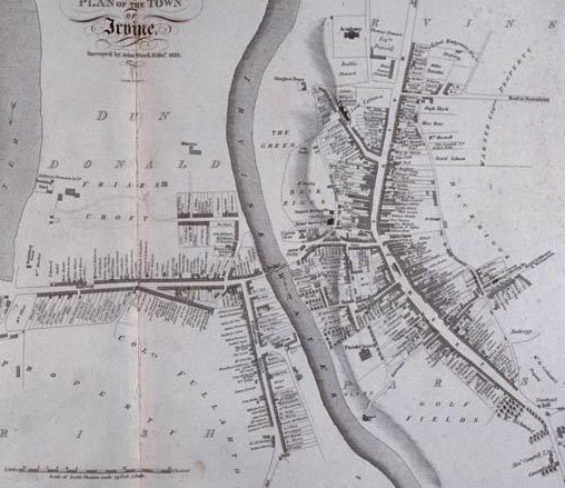 Wood's town plan of Irvine, 1819.