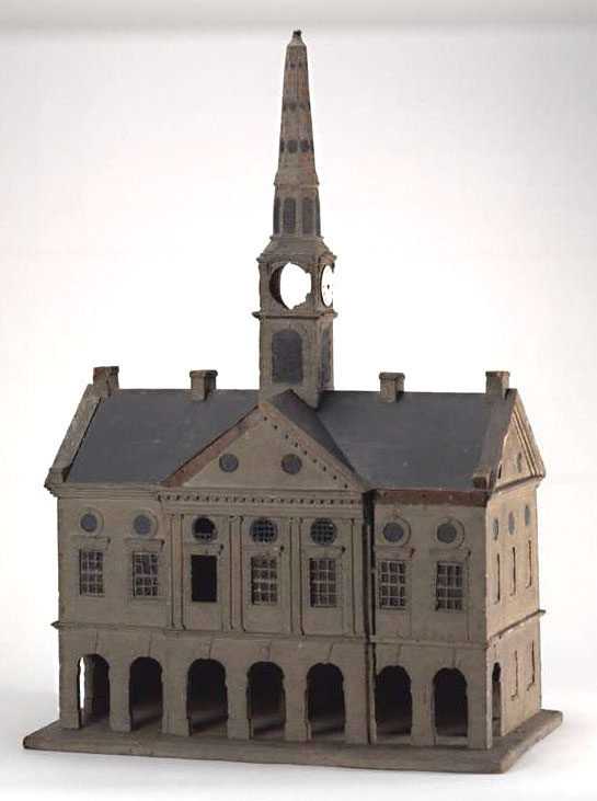 Photograph of model of Dundee town house, built 1732-34.