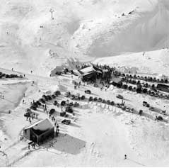 An arial view of the old White Lift chairlift.