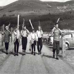 Skiers during the 1950s